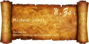 Michna Zsolt névjegykártya